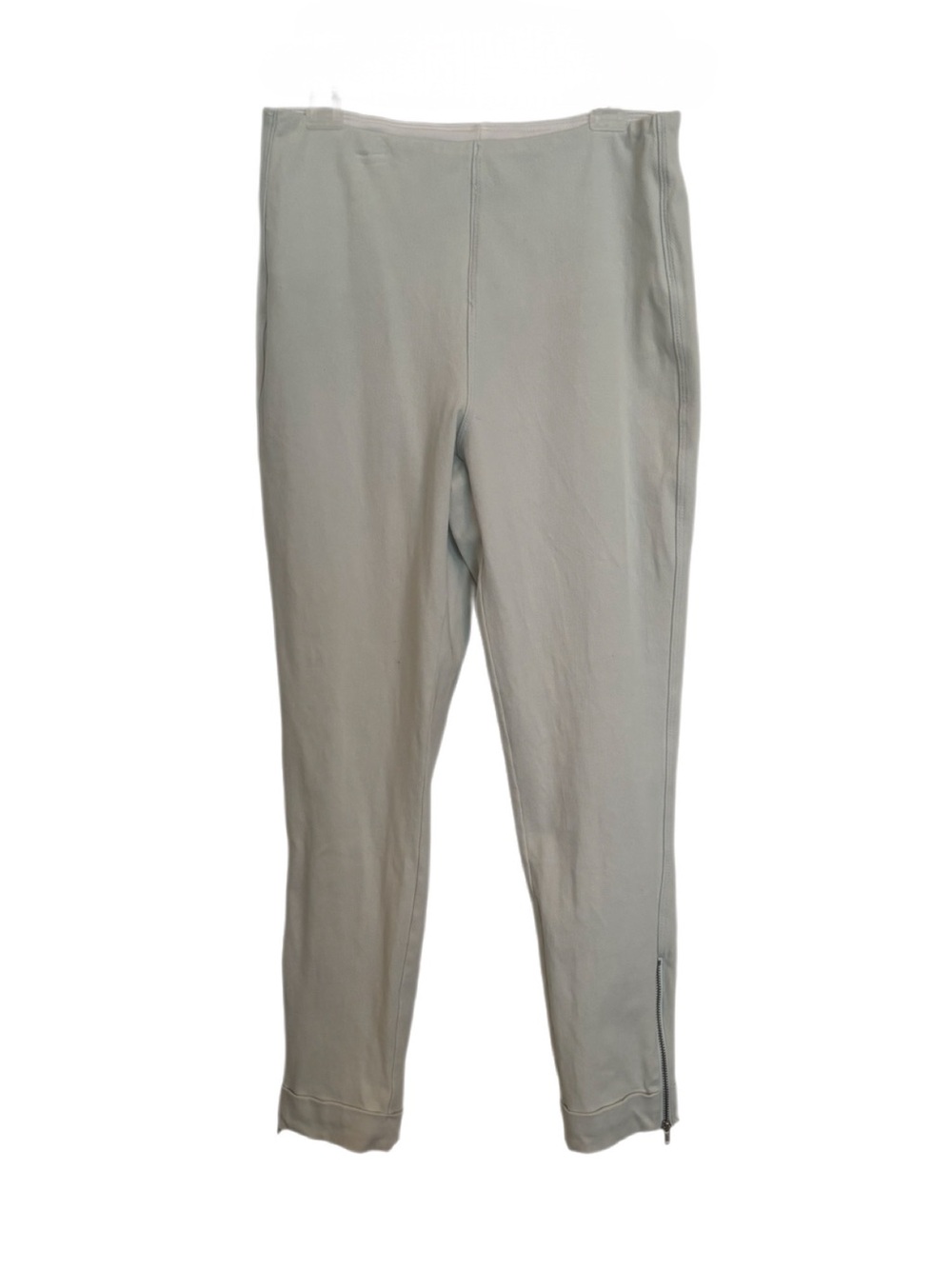 Lyssé High-Waist Pull-On Ankle Zip Leggings / Slim Pants - Pale Mint Green